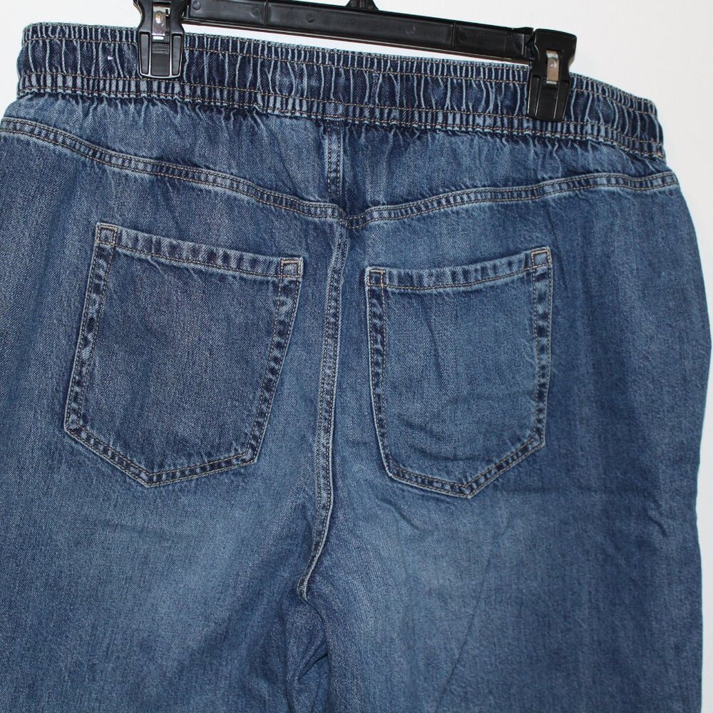 Lane Bryant Women's Pull On Wide Leg Distress Jeans Size 14 - Picture 9 of 9